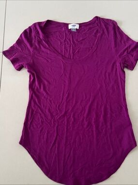 Old Navy Women's Scoop Neck Short Sleeve Tee - Magenta